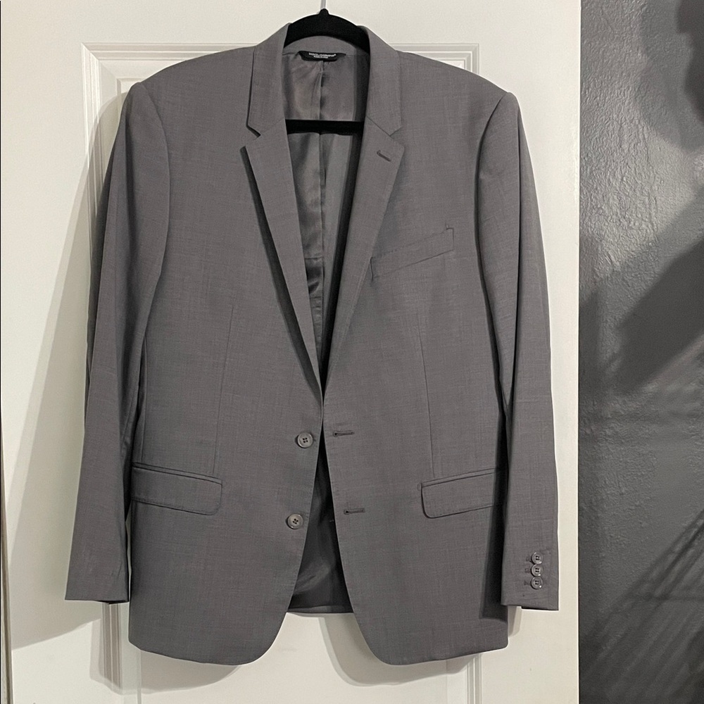 Dolce & Gabbana Made in Italy Light Gray Wool Blazer Italian Size 50 US 40